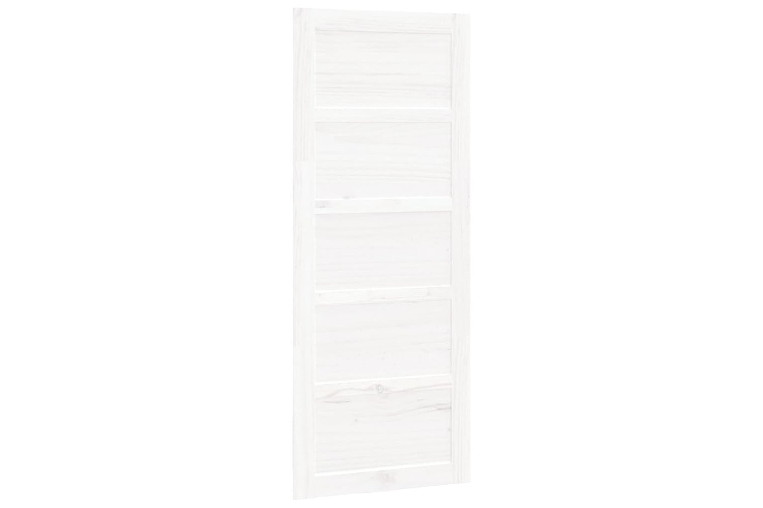 Vidaxl Barn Door White 80x1.8x204.5 Cm Solid Wood Pine-2