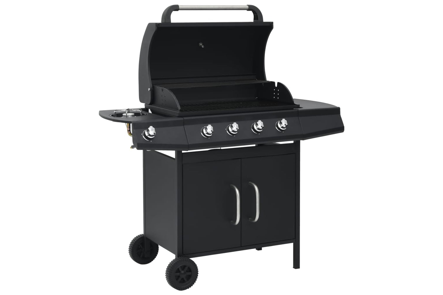 Vidaxl 310105 Gas Barbecue Grill 4+1 Cooking Zone Black Steel