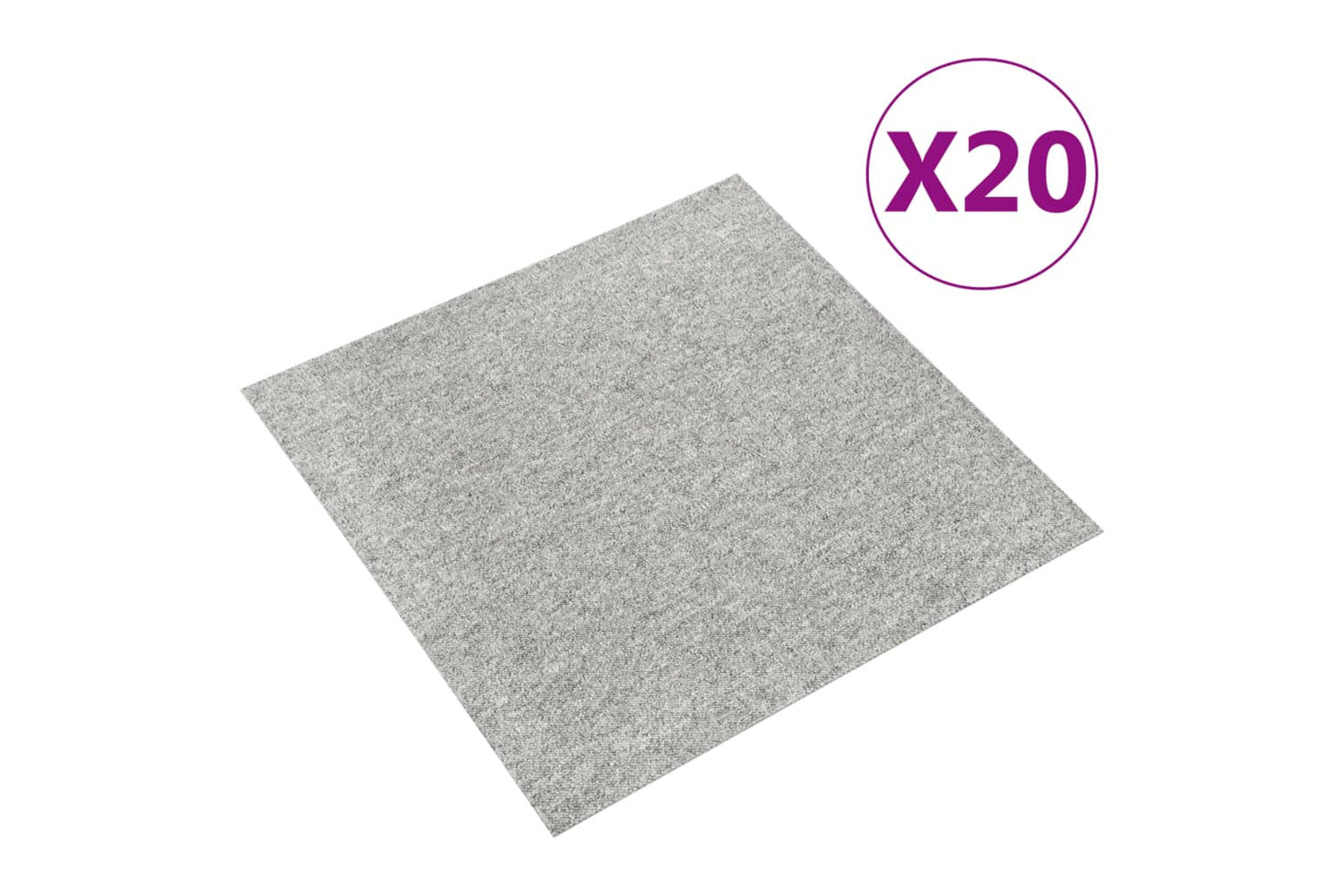 vidaXL 147310 Carpet Floor Tiles 20 Pcs 5 M2 50x50cm Light-2