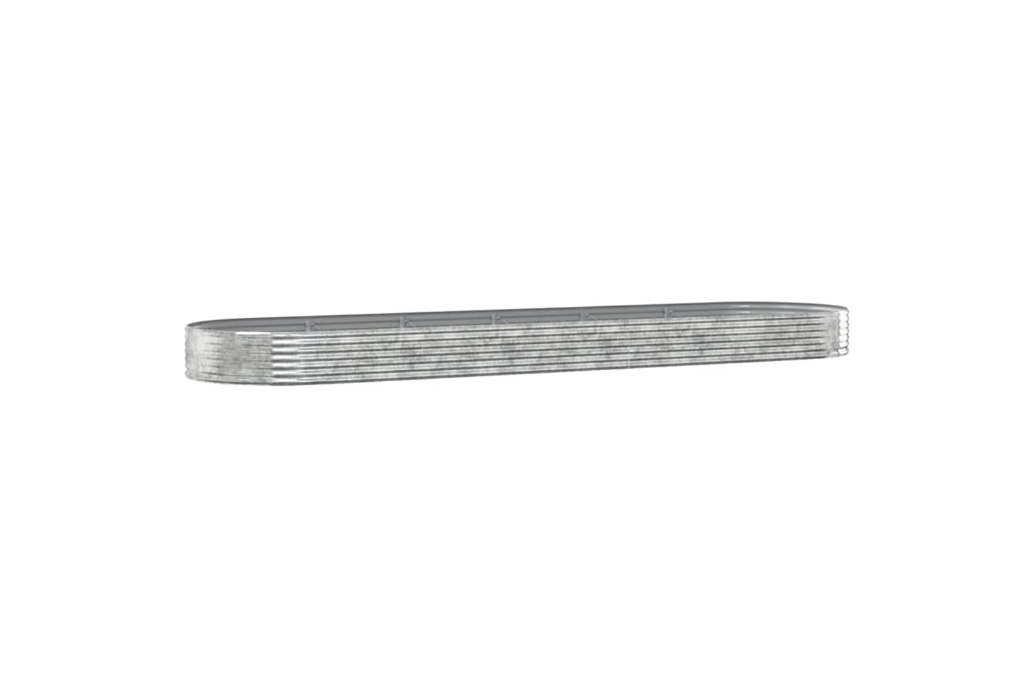 vidaXL 319047 Garden Raised Bed Powder-coated Steel 523x140x36cm Silver