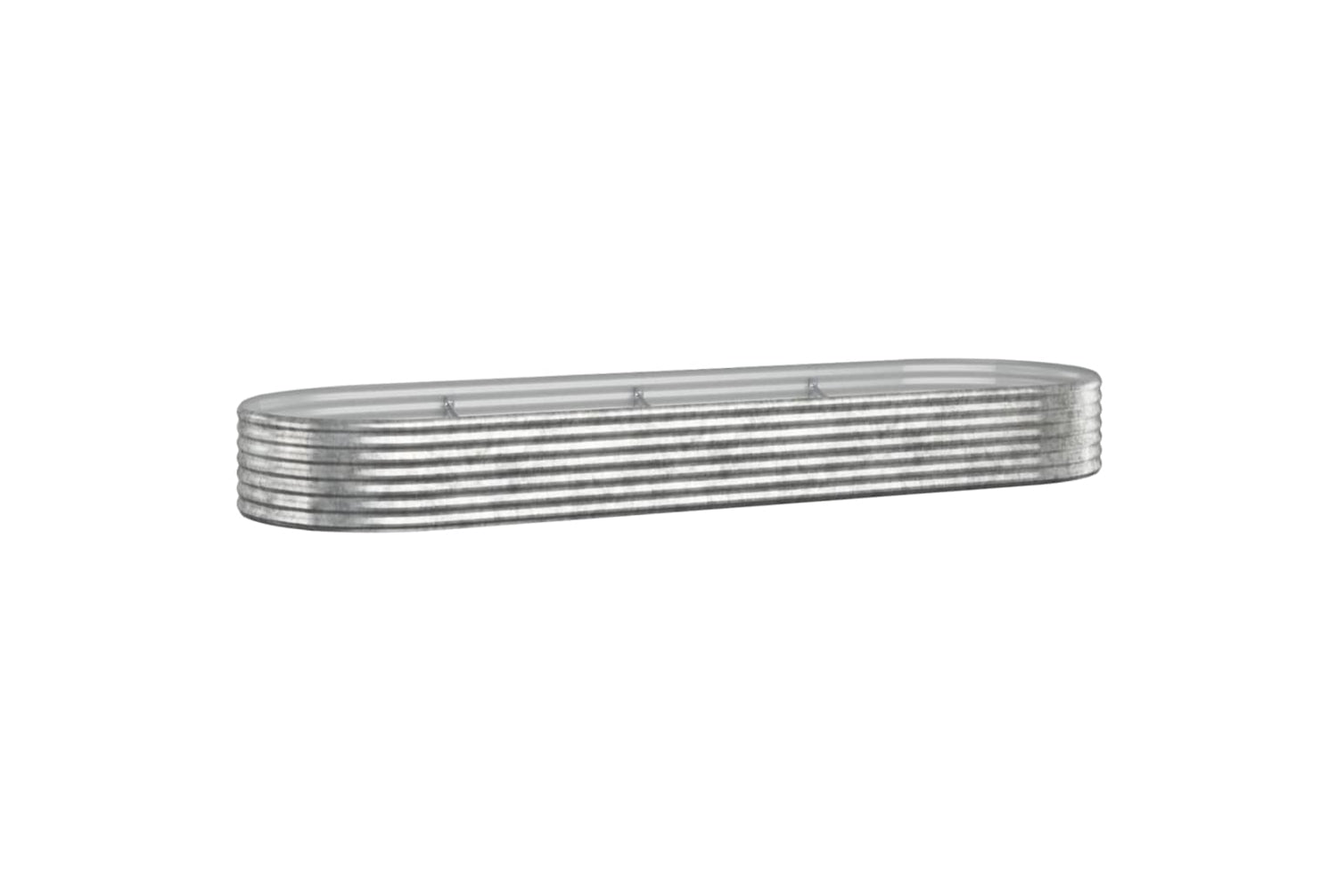vidaXL 319002 Garden Raised Bed Powder-coated Steel 322x100x36cm Silver
