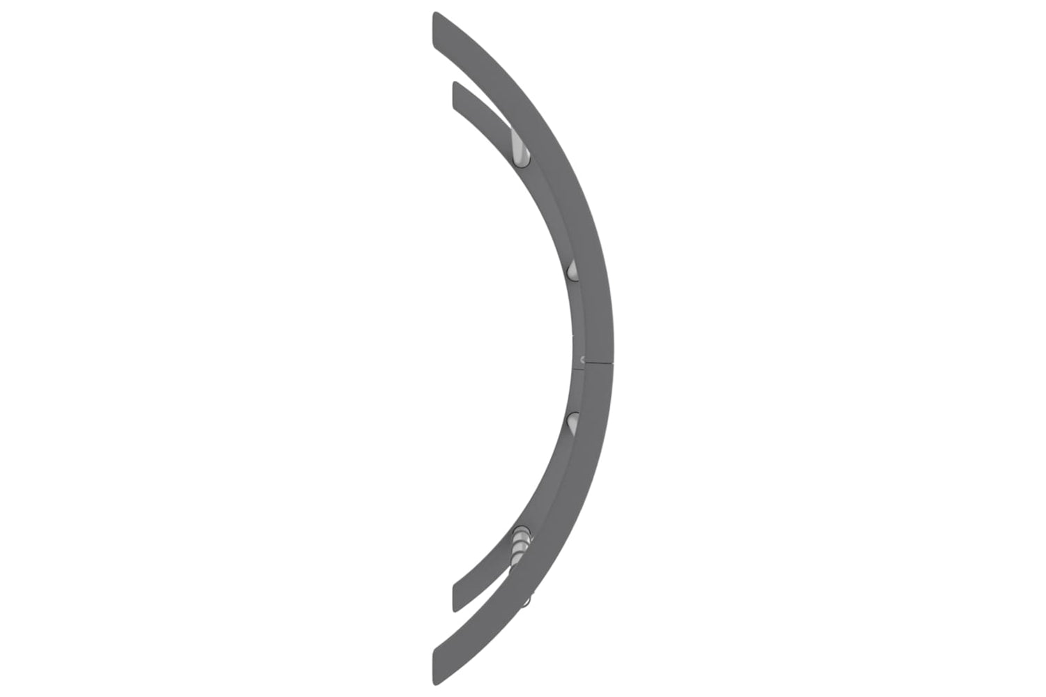 vidaXL 344381 Towel Rack With Hooks Silver 56x16x72cm Aluminium-3