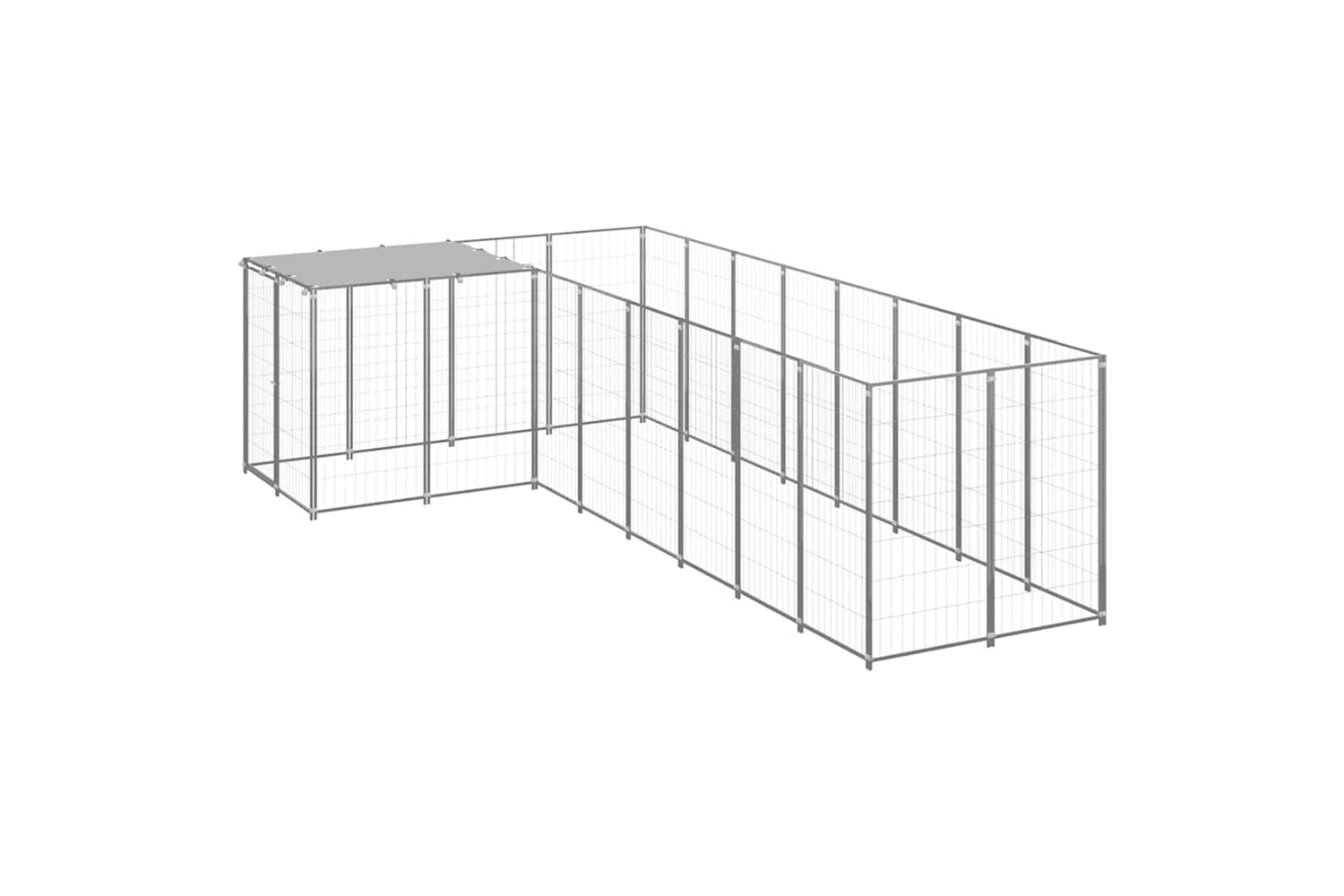 Vidaxl 3082231 Dog Kennel Silver 6.05 M2 Steel