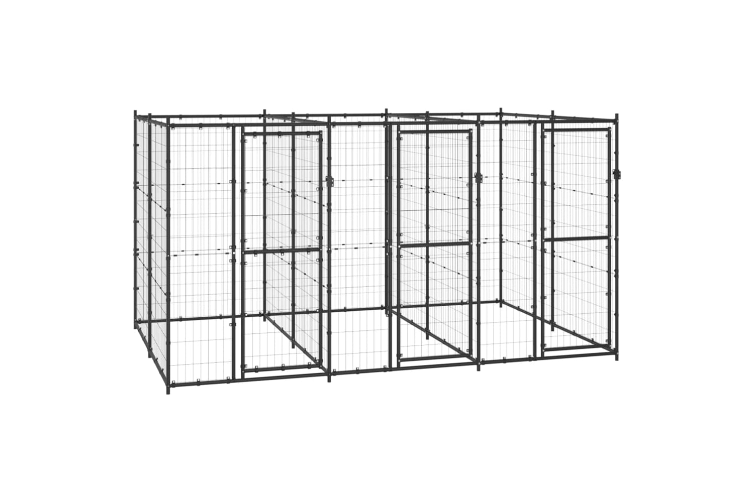 Vidaxl 3082261 Outdoor Dog Kennel Steel 7.26 M2