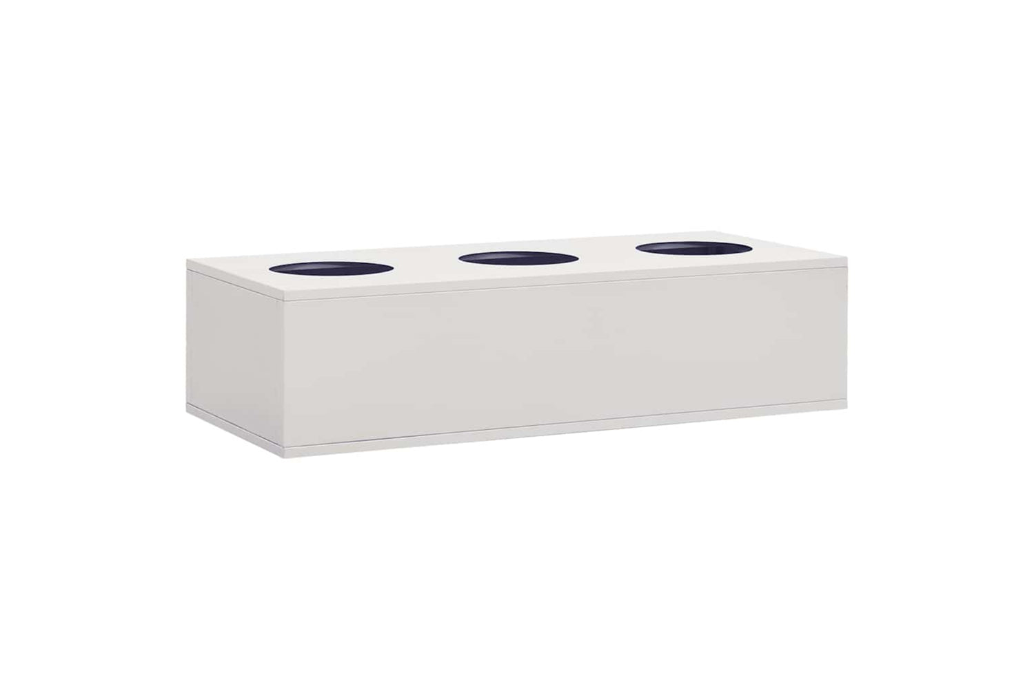 vidaXL 336426 Office Flower Box Light Grey 90x40x23cm Steel