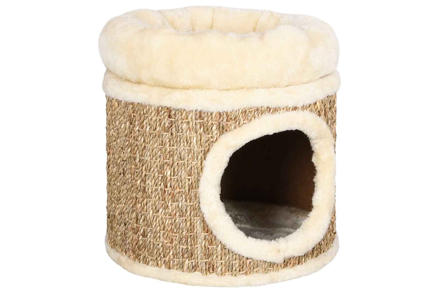 Vidaxl Cat House With Luxury Cushion 33 Cm Seagrass