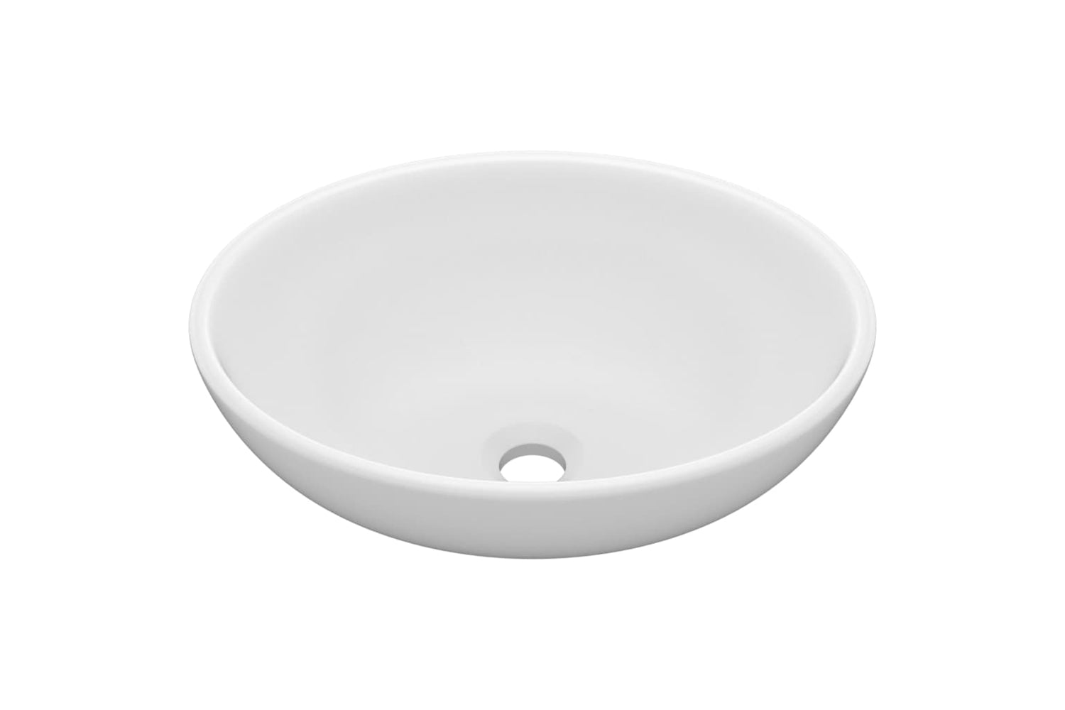 vidaXL 146921 Luxury Basin Oval-shaped Matt White 40x33cm Ceramic
