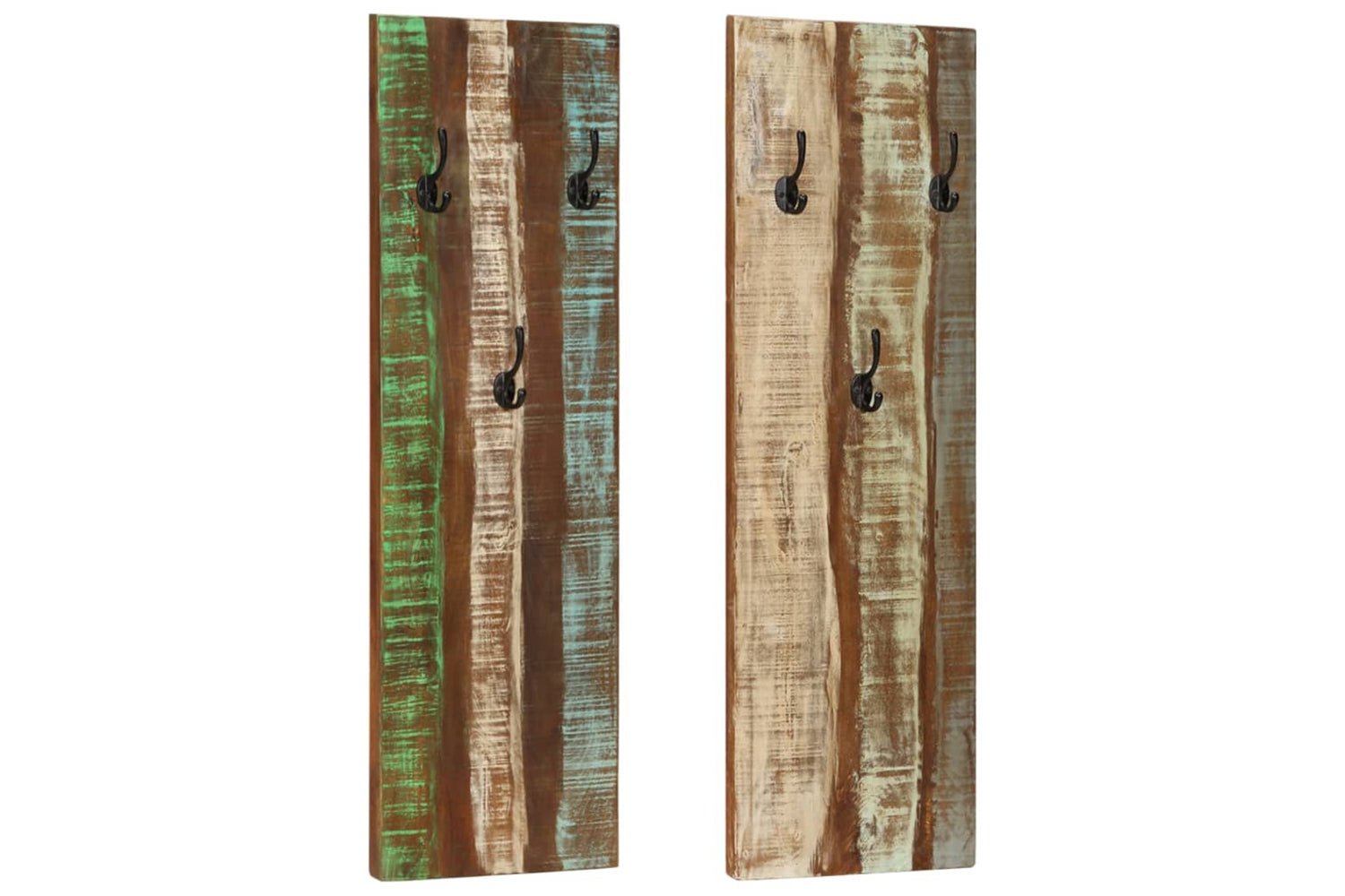 vidaXL 337067 Wall-mounted Coat Racks 2 Pcs 36x3x110cm Solid Reclaimed Wood