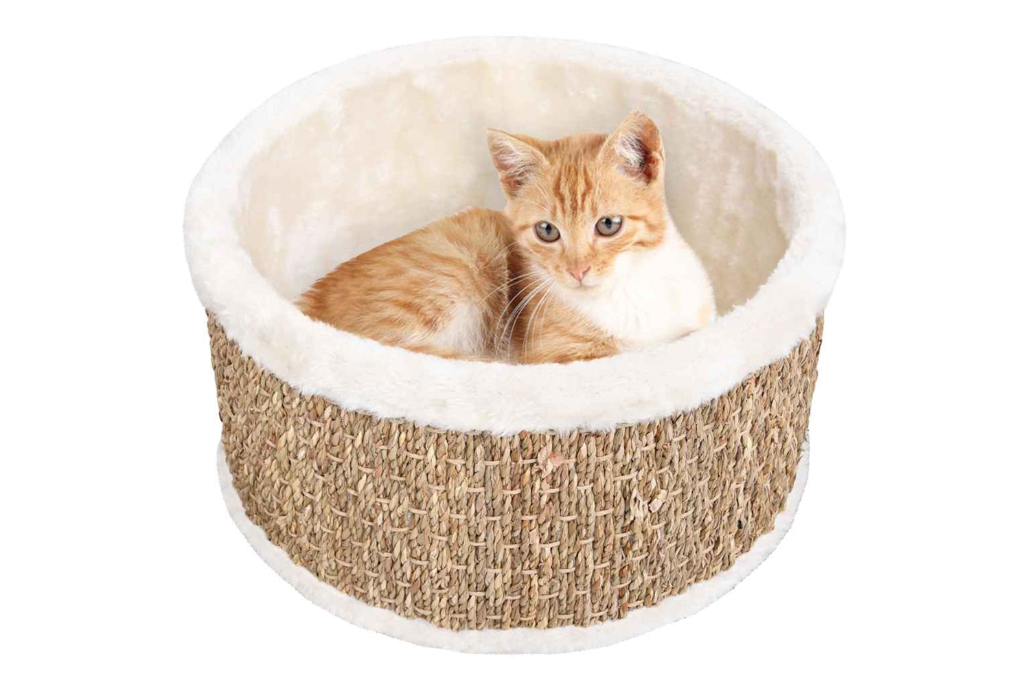 Vidaxl Round Cat Basket 36 Cm Seagrass