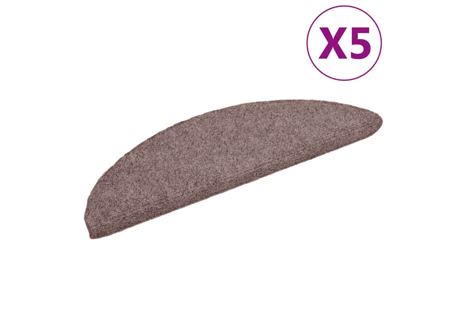 vidaXL 149674 Self-adhesive Stair Mats 5 Pcs Brown 56x17x3cm Needle Punch