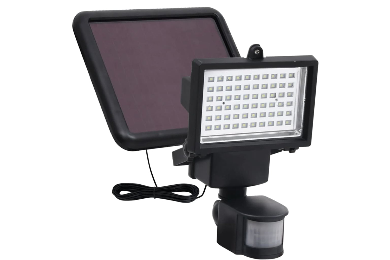 Vidaxl 315693 Garden Solar Powered Led Spotlight With Sensor Black