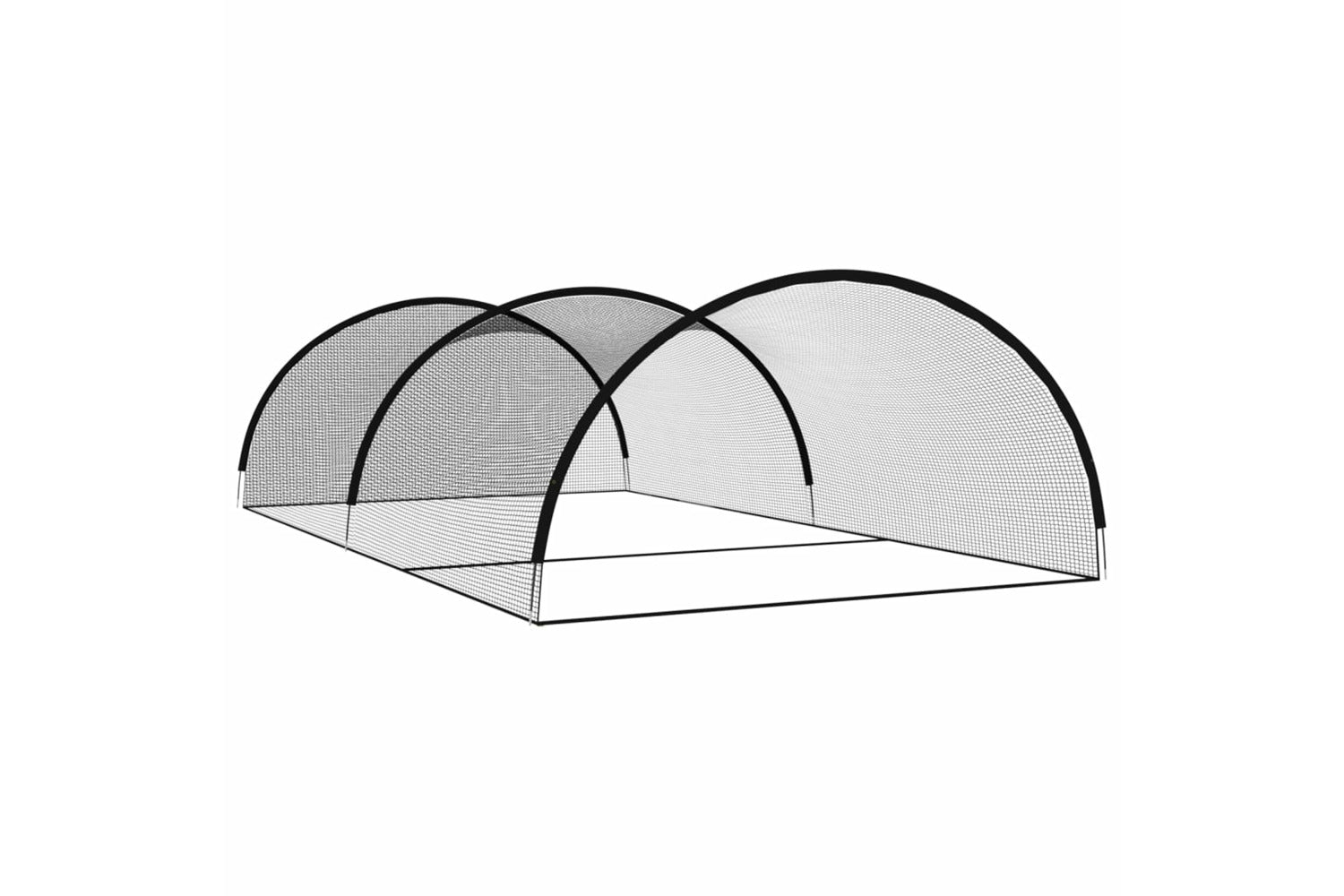 vidaXL 93750 Baseball Batting Cage Net Black 900x400x250cm Polyester-2