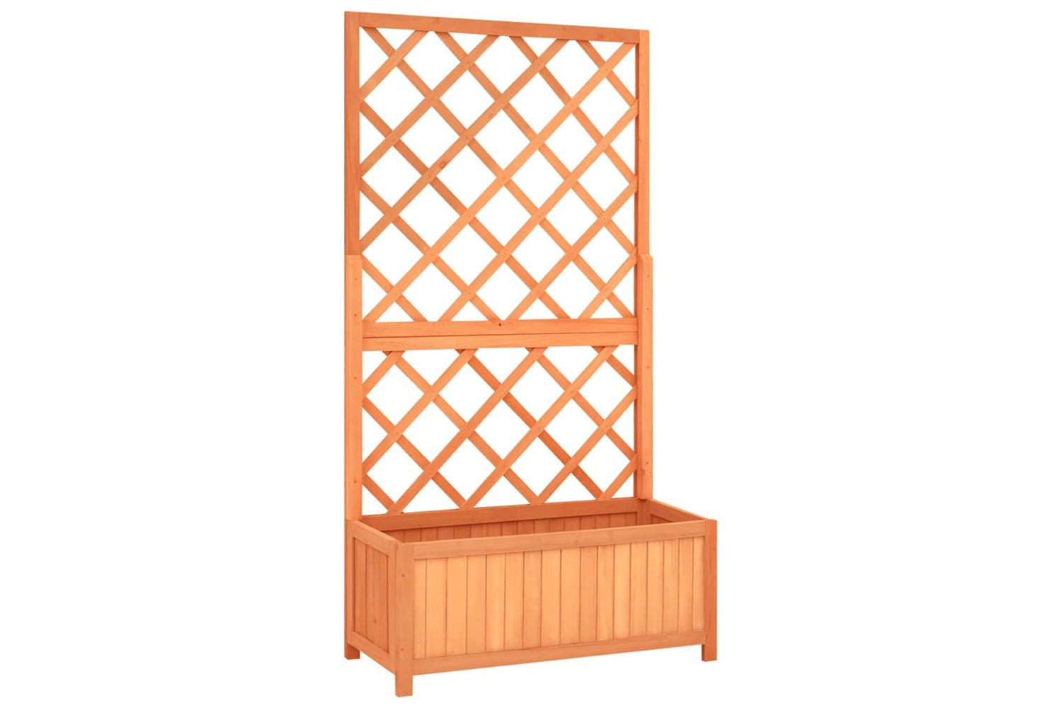 vidaXL 316426 Garden Trellis Planter Brown 70x30x135cm Solid Firwood