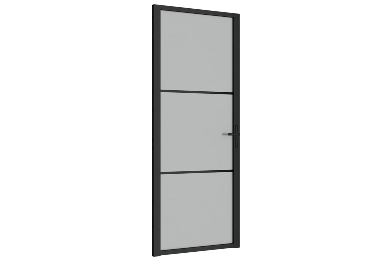 vidaXL 350553 Interior Door 83x201.5cm Black Matt Glass And Aluminium-2