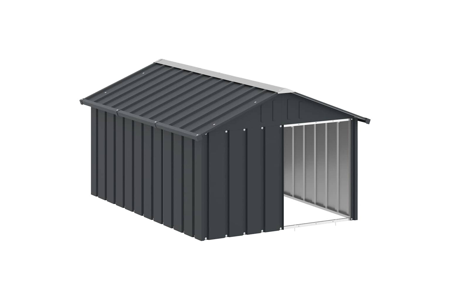 vidaXL 171541 Dog House Anthracite 116.5x153x81.5cm Galvanised Steel