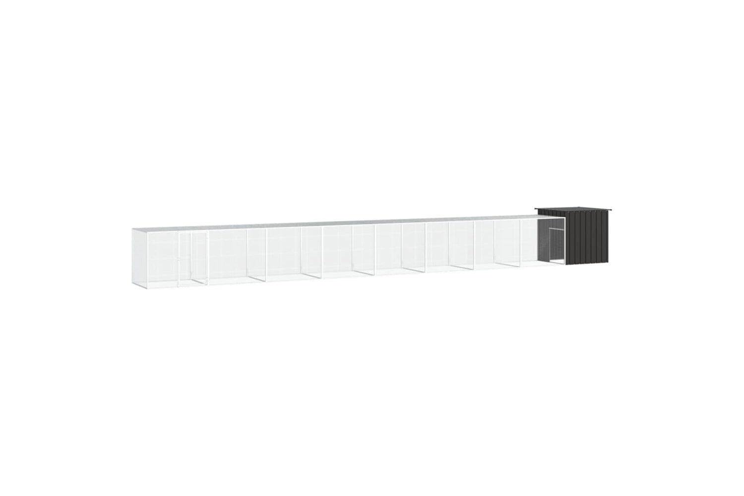 vidaXL 3106458 Chicken Cage Anthracite 900x91x100cm Galvanised Steel