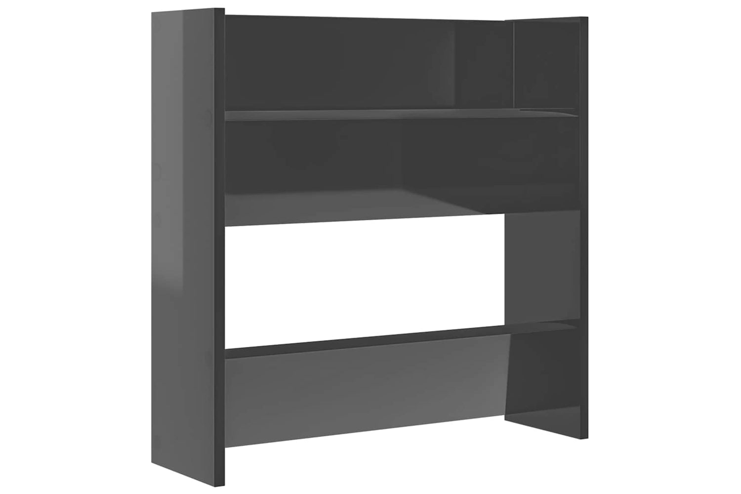 vidaXL 806738 Wall Shoe Cabinet High Gloss Grey 60x18x60cm Engineered Wood