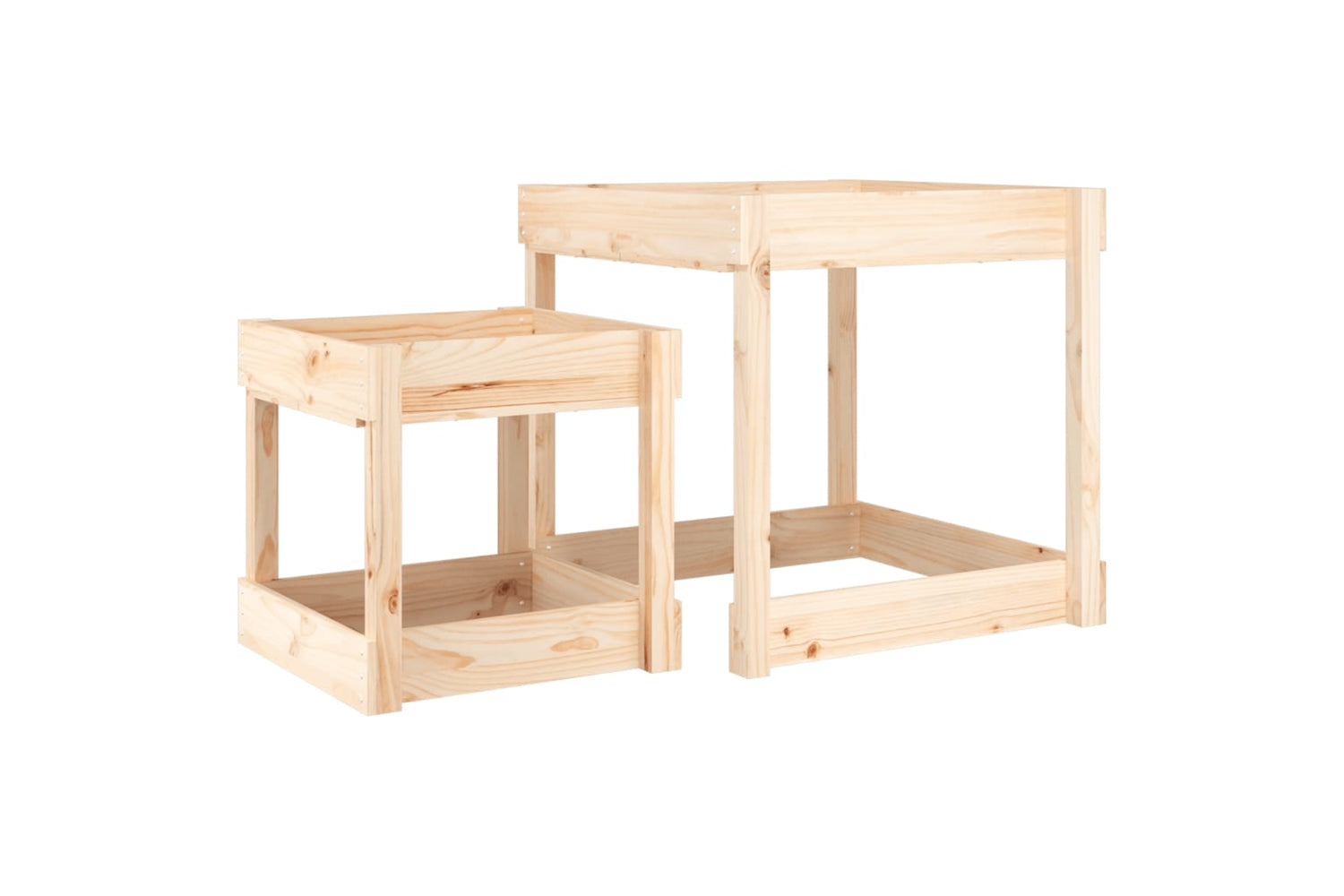 vidaXL 825051 Sand Tables 2 Pcs Solid Wood Pine