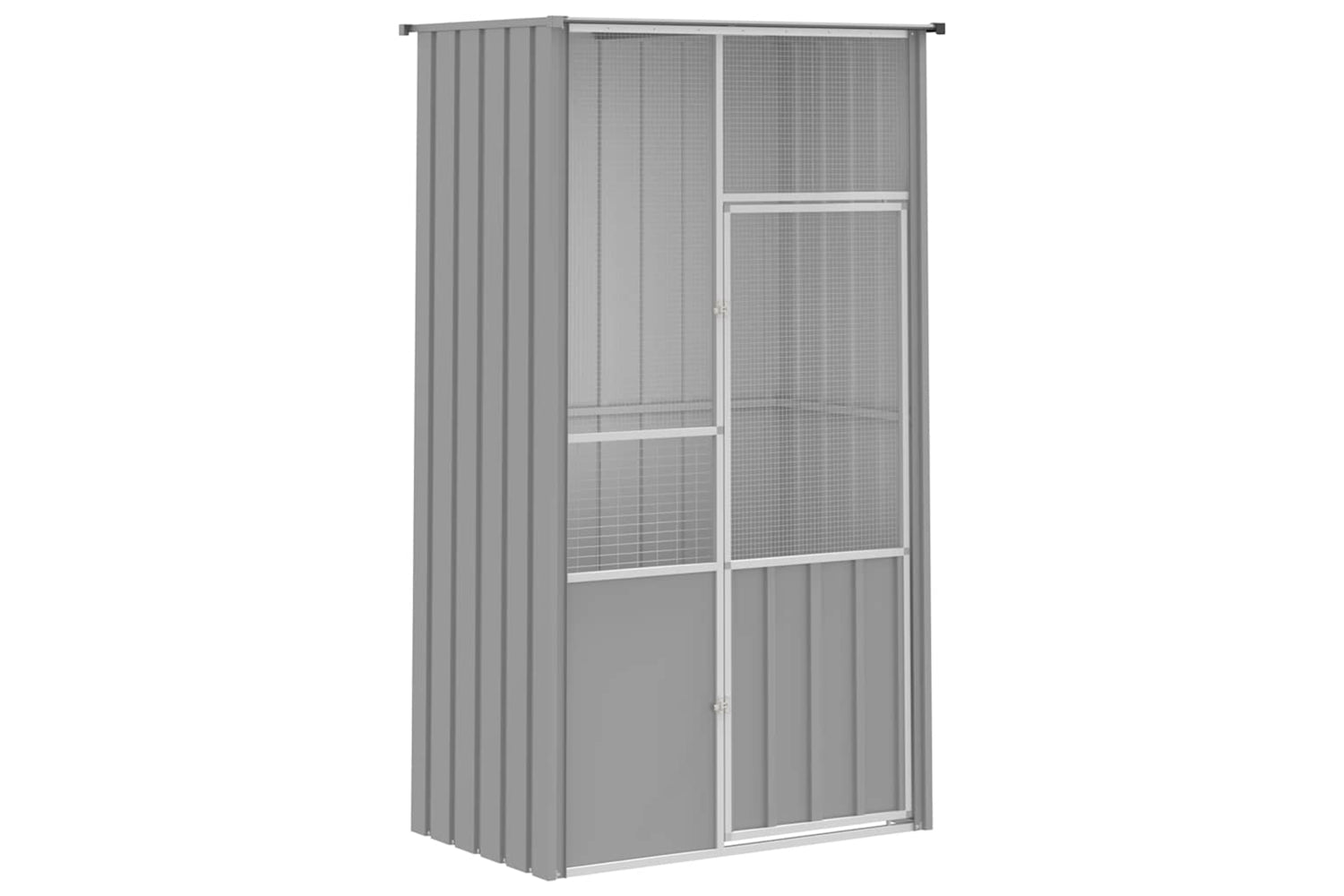 Vidaxl Bird Cage Grey 115x78x200 Cm Galvanised Steel