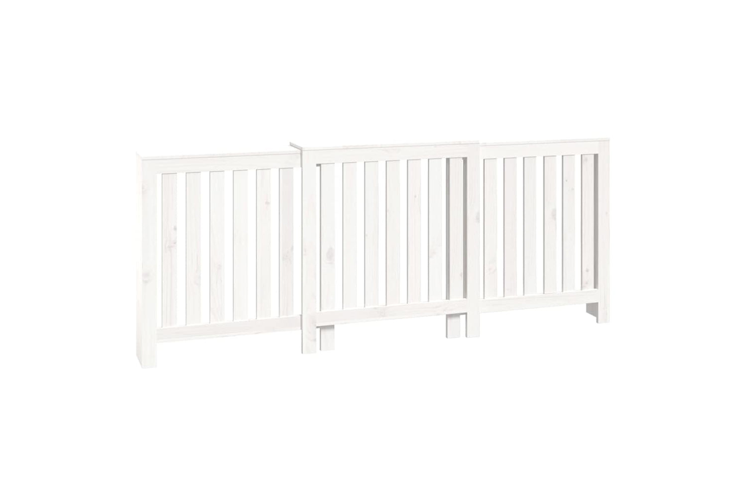vidaXL 822587 Radiator Cover White 210x21x85cm Solid Wood Pine