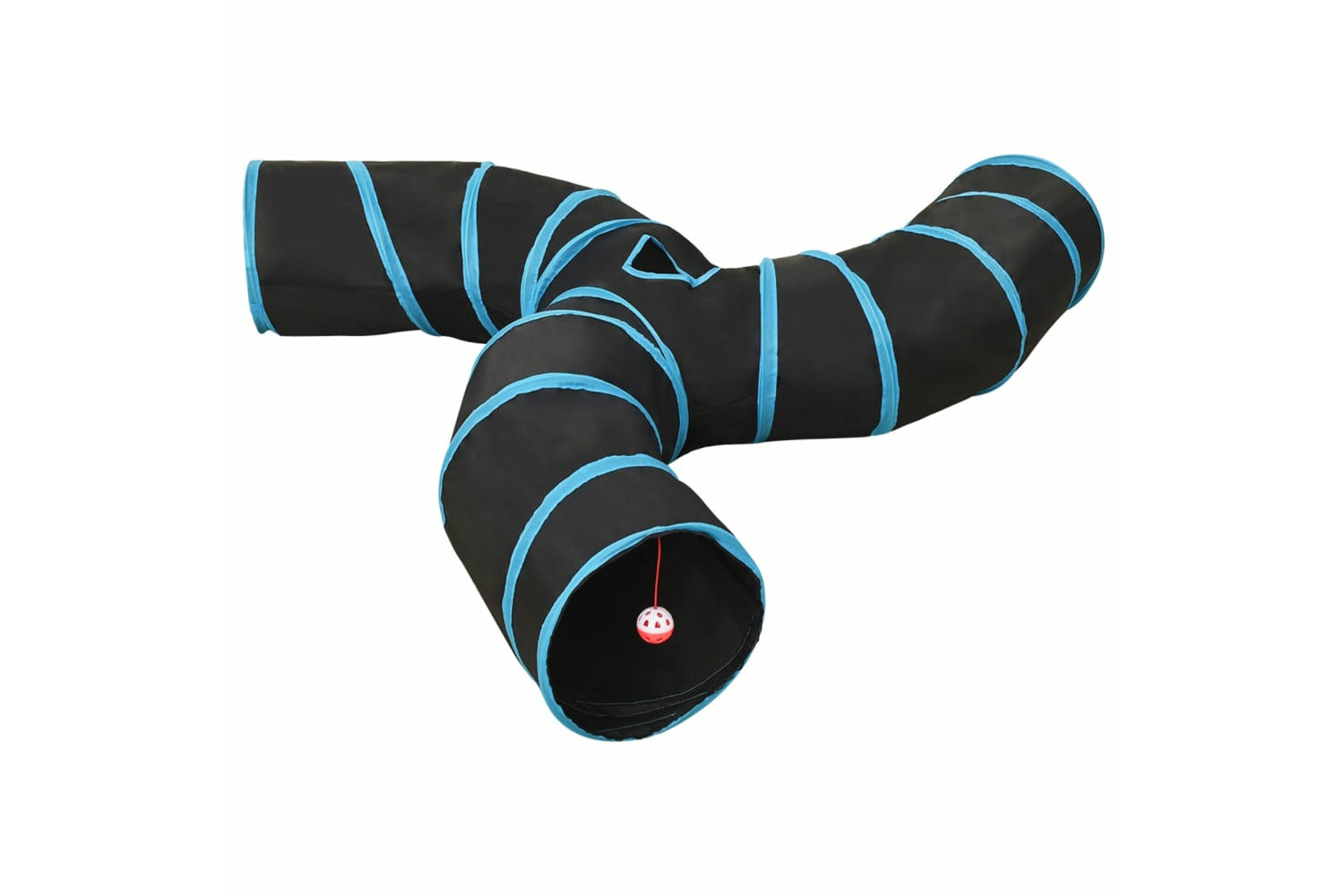 vidaXL 172186 Cat Tunnel 3-way Black And Blue 25cm Polyester-2