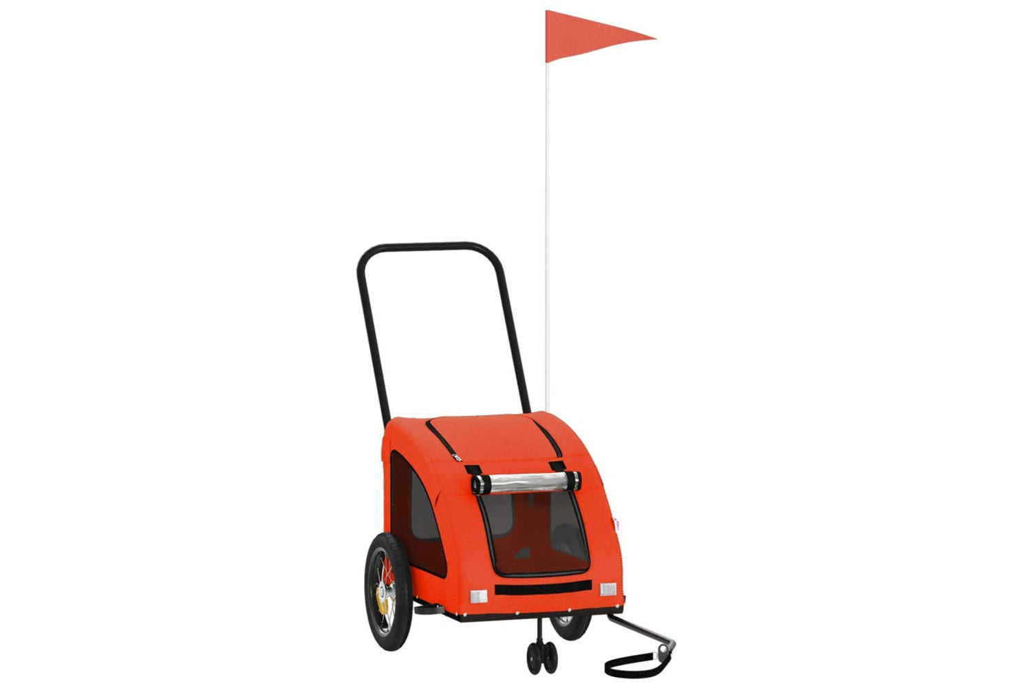 Vidaxl 93970 Pet Bike Trailer Orange And Grey Oxford Fabric And Iron