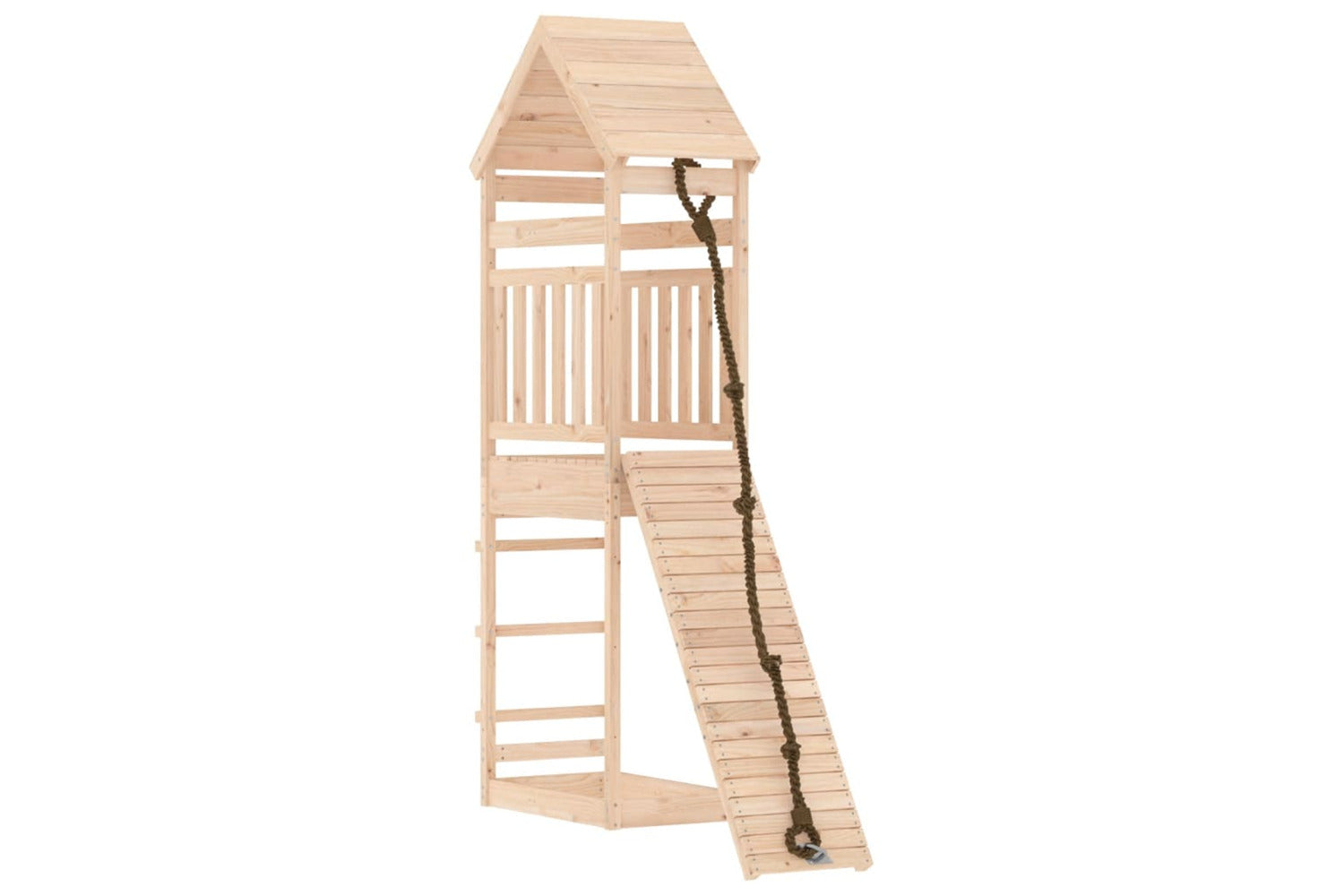 Vidaxl 3156898 Playhouse With Climbing Wall Solid Wood Pine-2