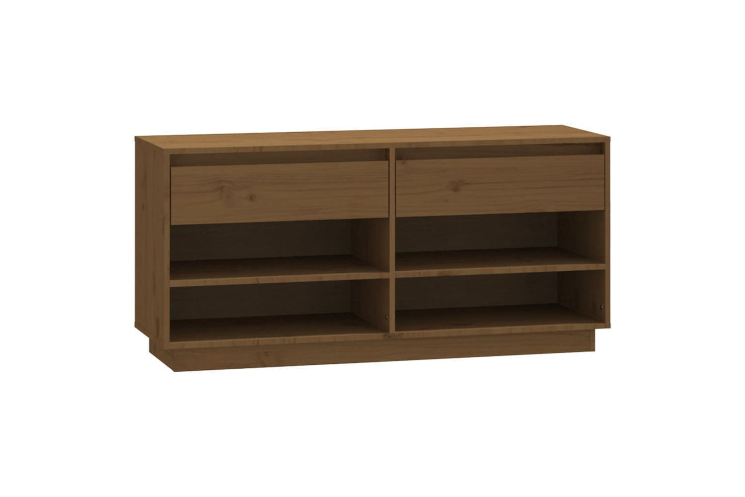 vidaXL 814447 Shoe Cabinet Honey Brown 110x34x52cm Solid Wood Pine