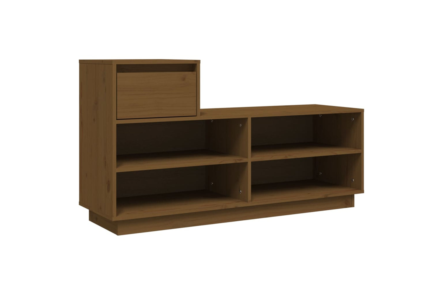 vidaXL 814452 Shoe Cabinet Honey Brown 110x34x61cm Solid Wood Pine