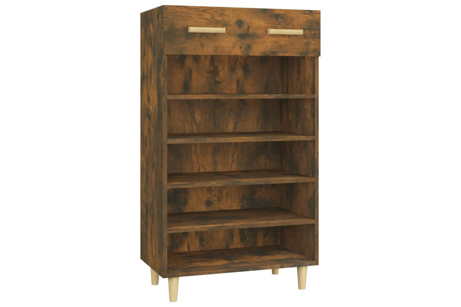 vidaXL 817555 Shoe Cabinet Smoked Oak 60x35x105cm Engineered Wood