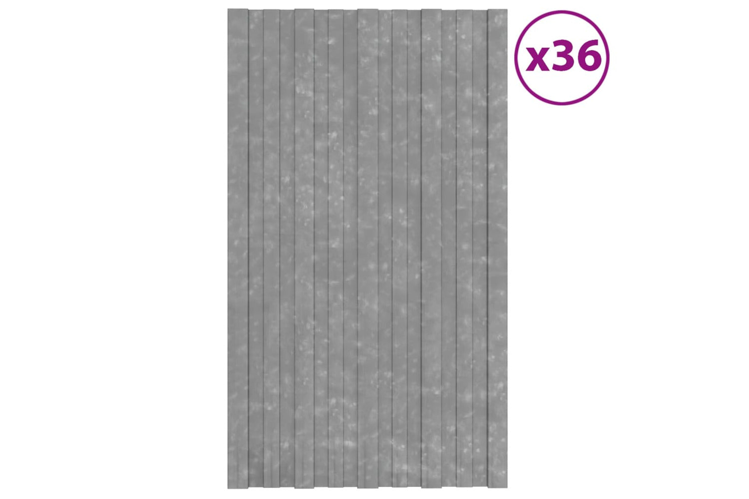 vidaXL 317210 Roof Panels 36 Pcs Galvanised Steel Silver 80x45cm-2