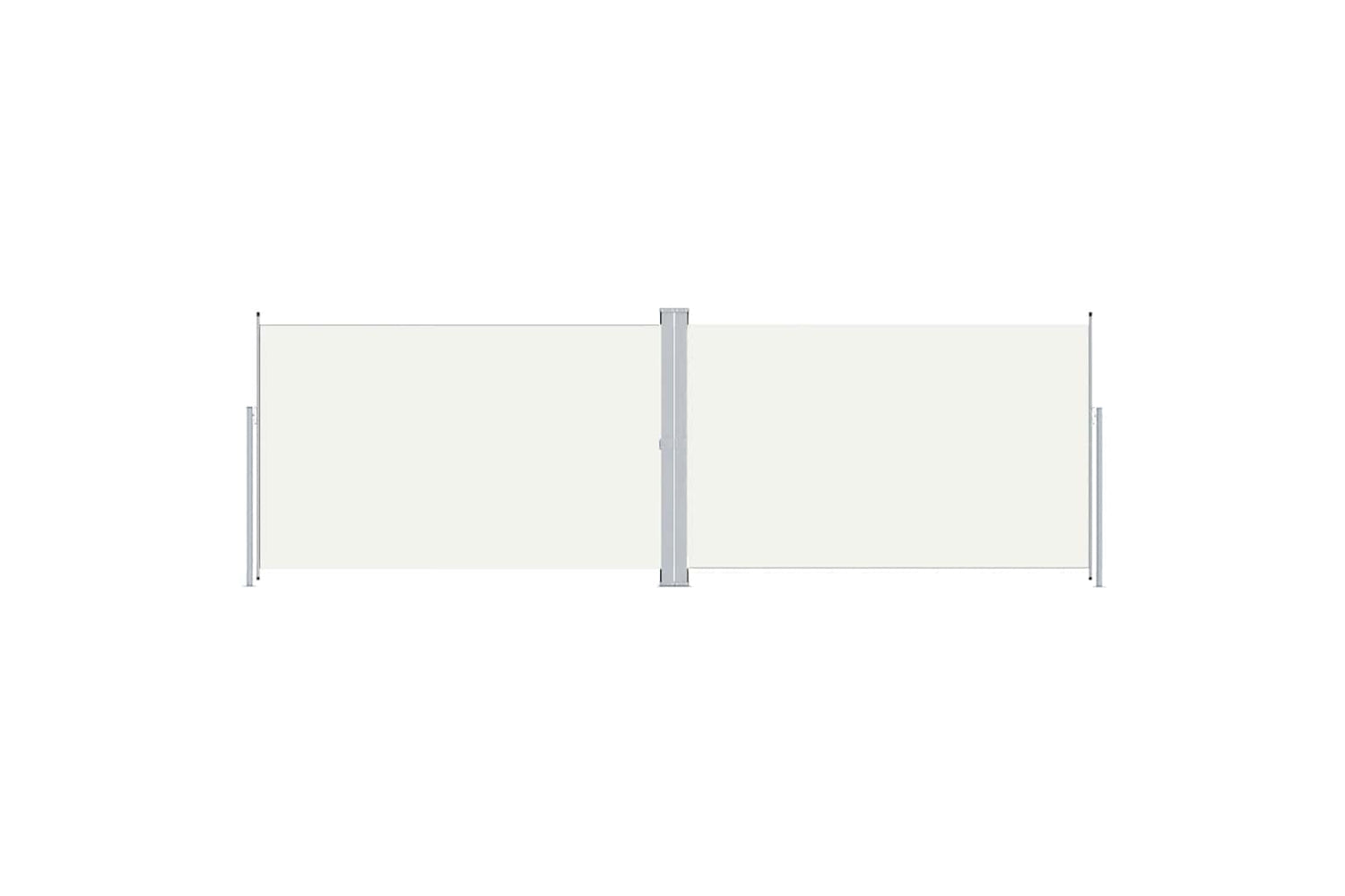 vidaXL 318007 Retractable Side Awning Cream 200x600cm