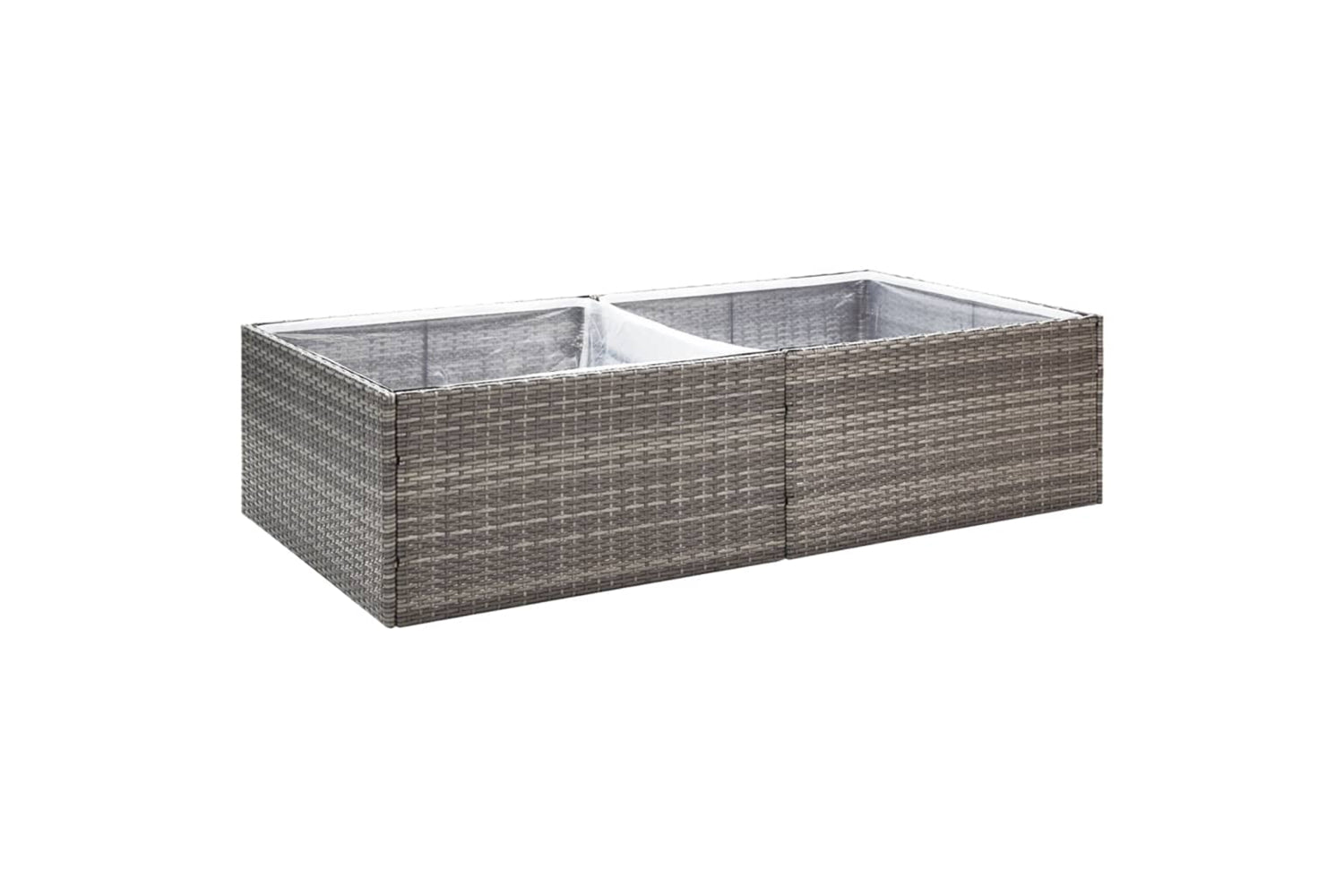 vidaXL 319176 Garden Planter Grey 157x80x40cm Poly Rattan