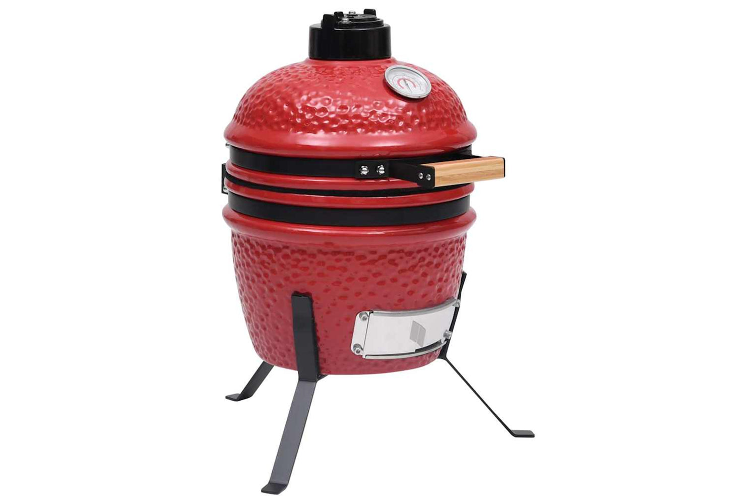 Vidaxl 2-in-1 Kamado Barbecue Grill Smoker Ceramic 56 Cm Red