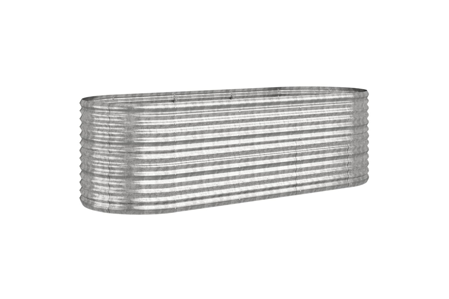 vidaXL 318957 Garden Raised Bed Powder-coated Steel 224x80x68cm Silver