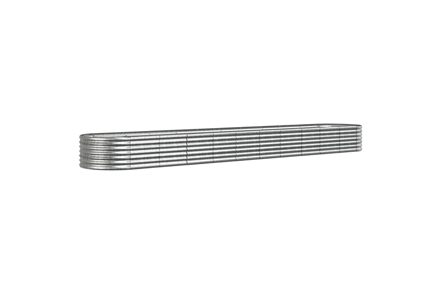 vidaXL 318937 Garden Raised Bed Powder-coated Steel 440x80x36cm Silver