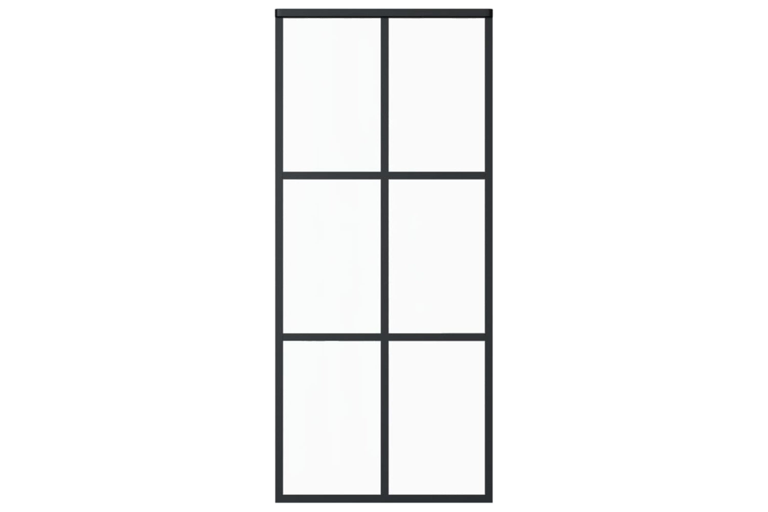 vidaXL 151012 Sliding Door Esg Glass And Aluminium 90x205cm Black-2