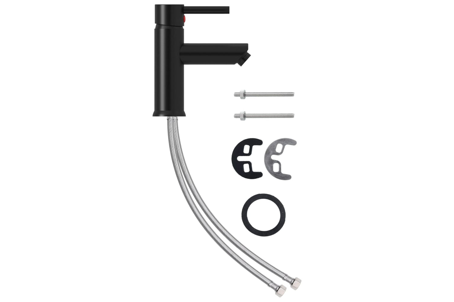 vidaXL 149066 Bathroom Basin Faucet Black 130x176mm
