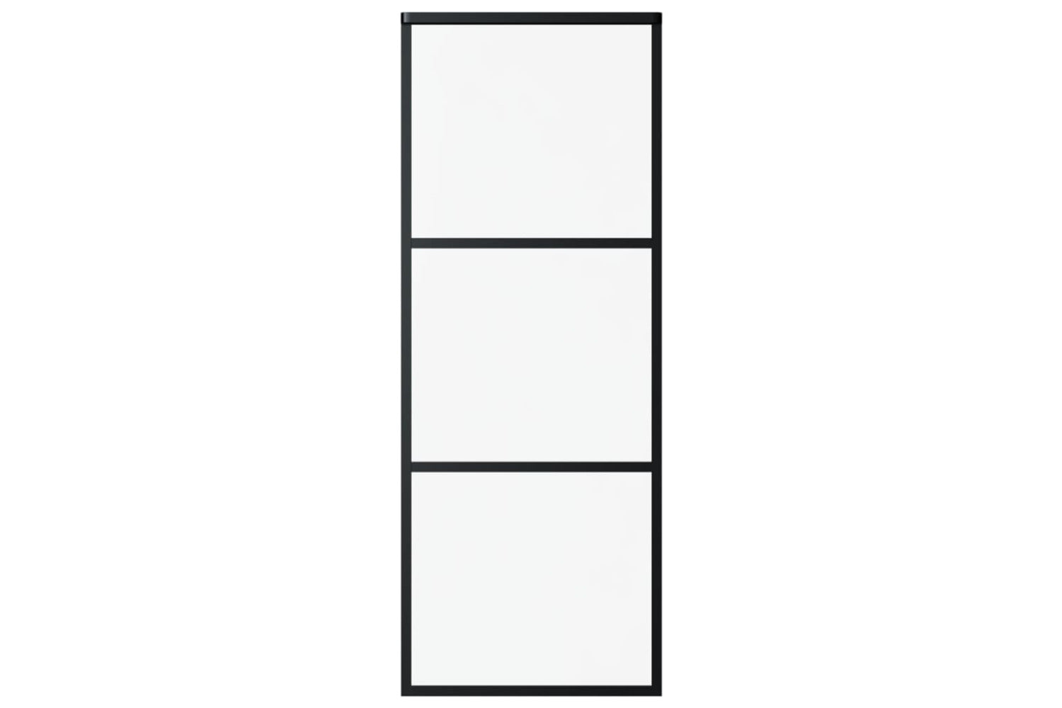 vidaXL 151008 Sliding Door Esg Glass And Aluminium 76x205cm Black-2