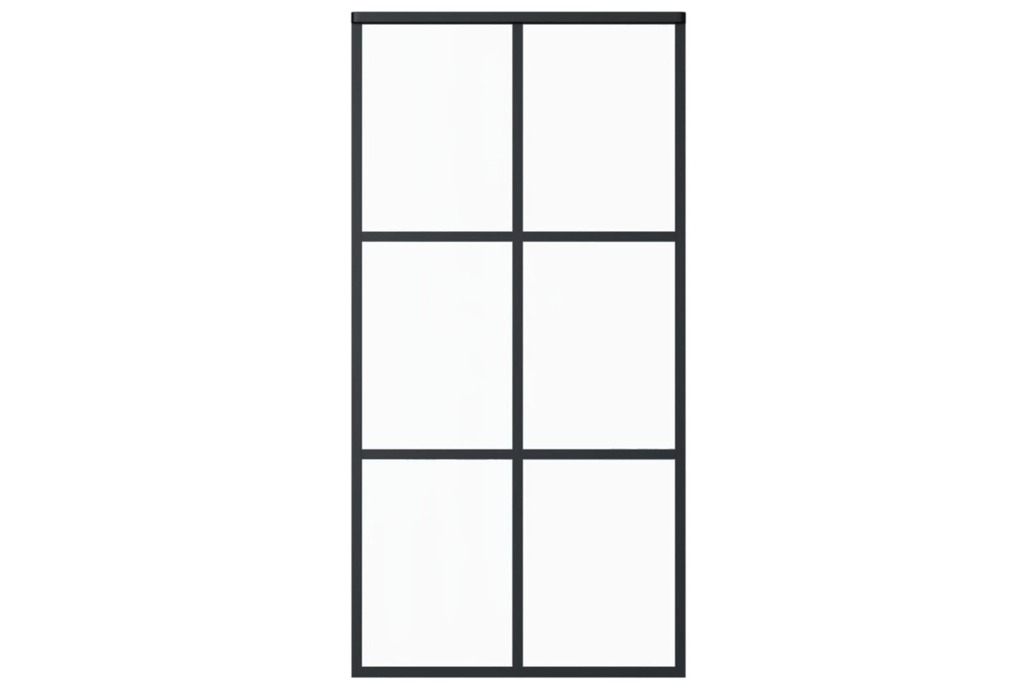 vidaXL 151013 Sliding Door Esg Glass And Aluminium 102x205cm Black-2