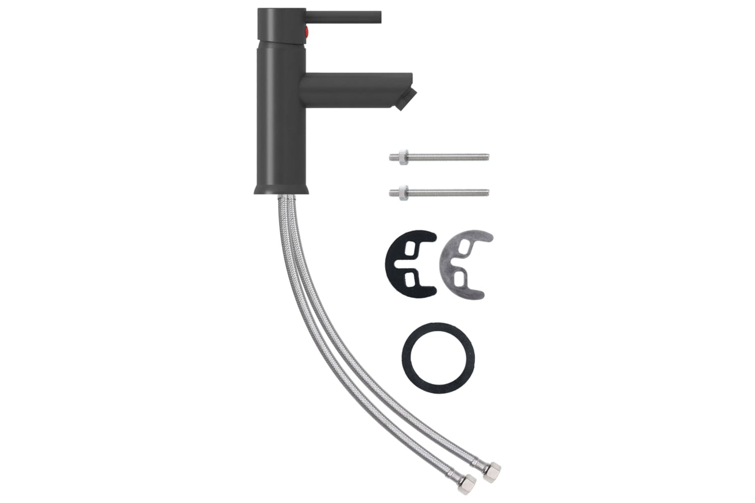 vidaXL 149068 Bathroom Basin Faucet Grey 130x176mm