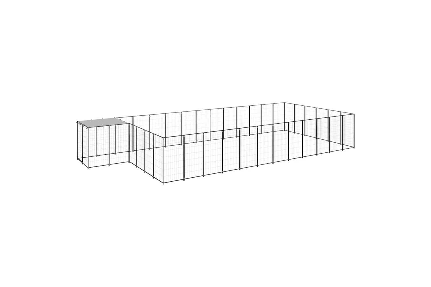 Vidaxl 3082216 Dog Kennel Black 22.99 M2 Steel