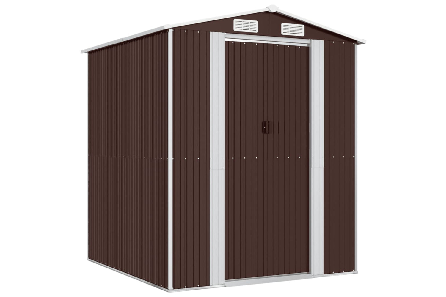 vidaXL 3147460 Garden Shed Dark Brown 192x191x223cm Galvanised Steel