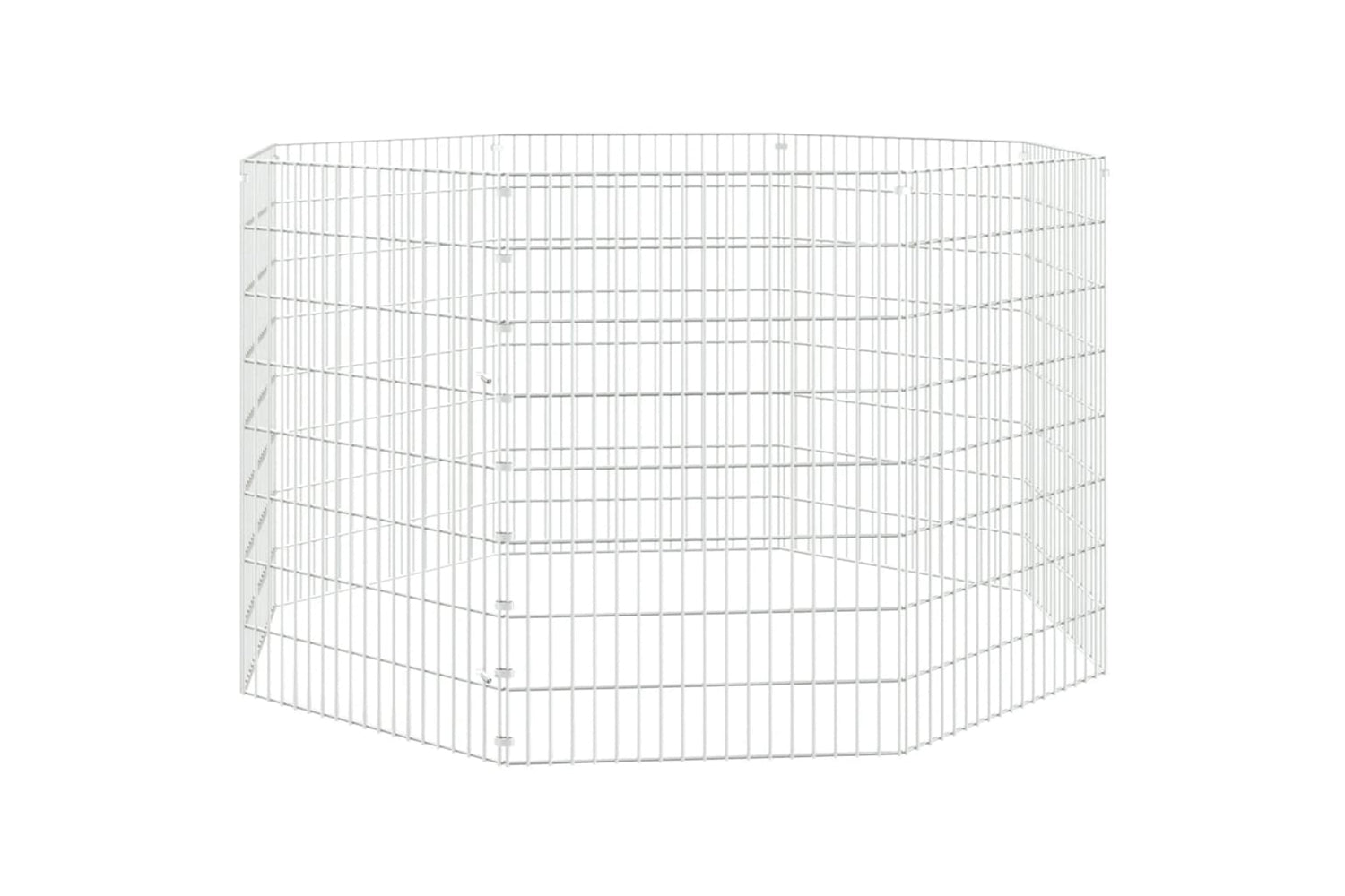 Vidaxl Free Range Animal Enclosure 8-panel 54x80 Cm Galvanised Iron