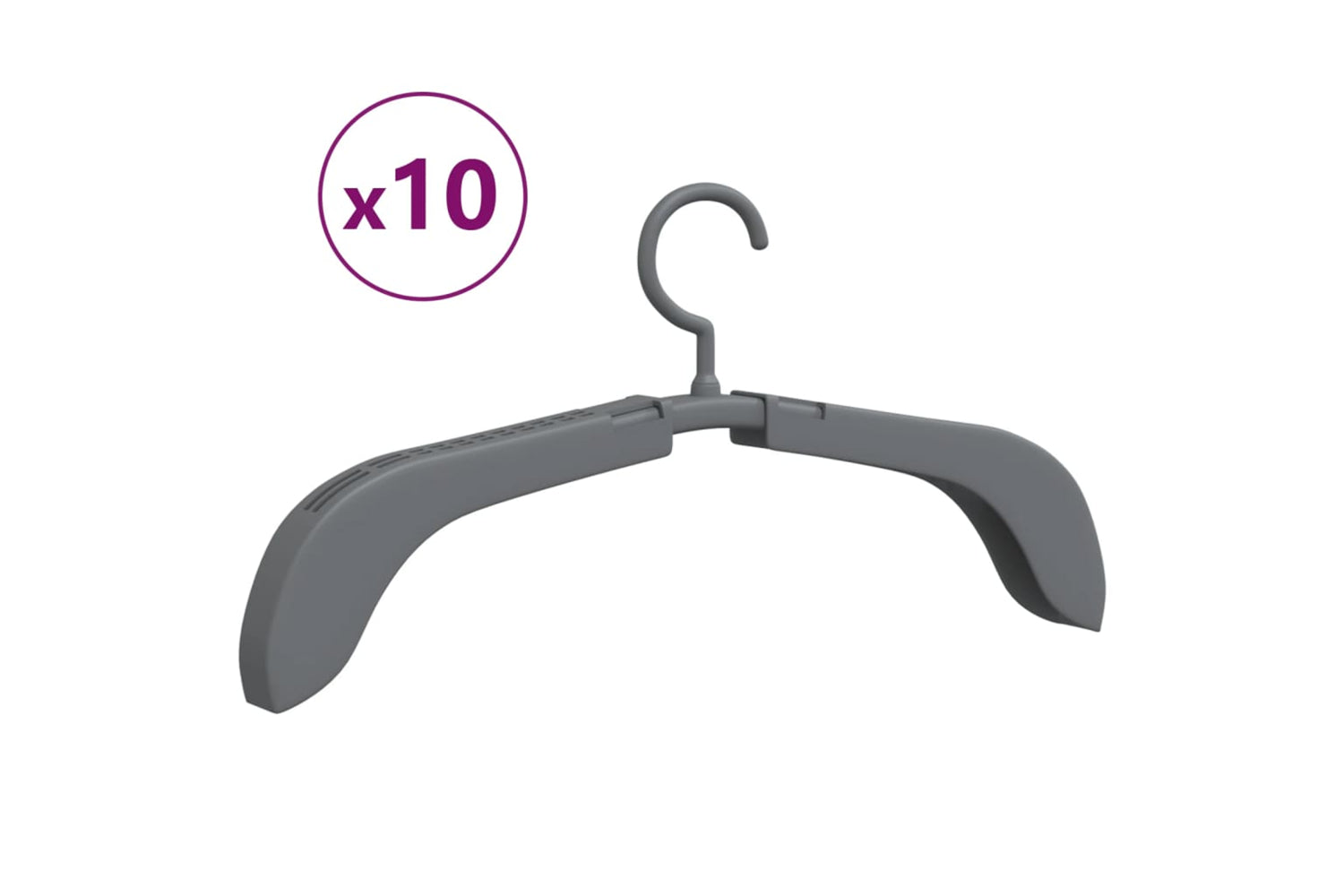 Vidaxl 3102981 Extendable Clothes Hangers 10 Pcs Grey