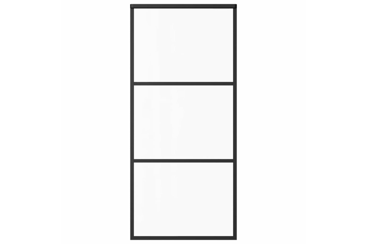 vidaXL 151009 Sliding Door Esg Glass And Aluminium 90x205cm Black-2