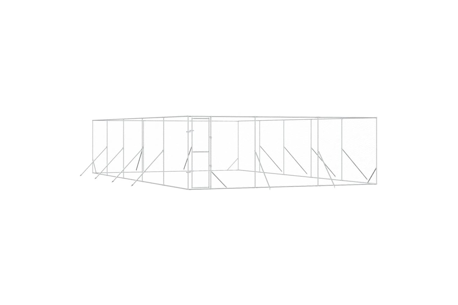 Vidaxl 3190461 Outdoor Dog Kennel Silver 6x10x2 M Galvanised Steel