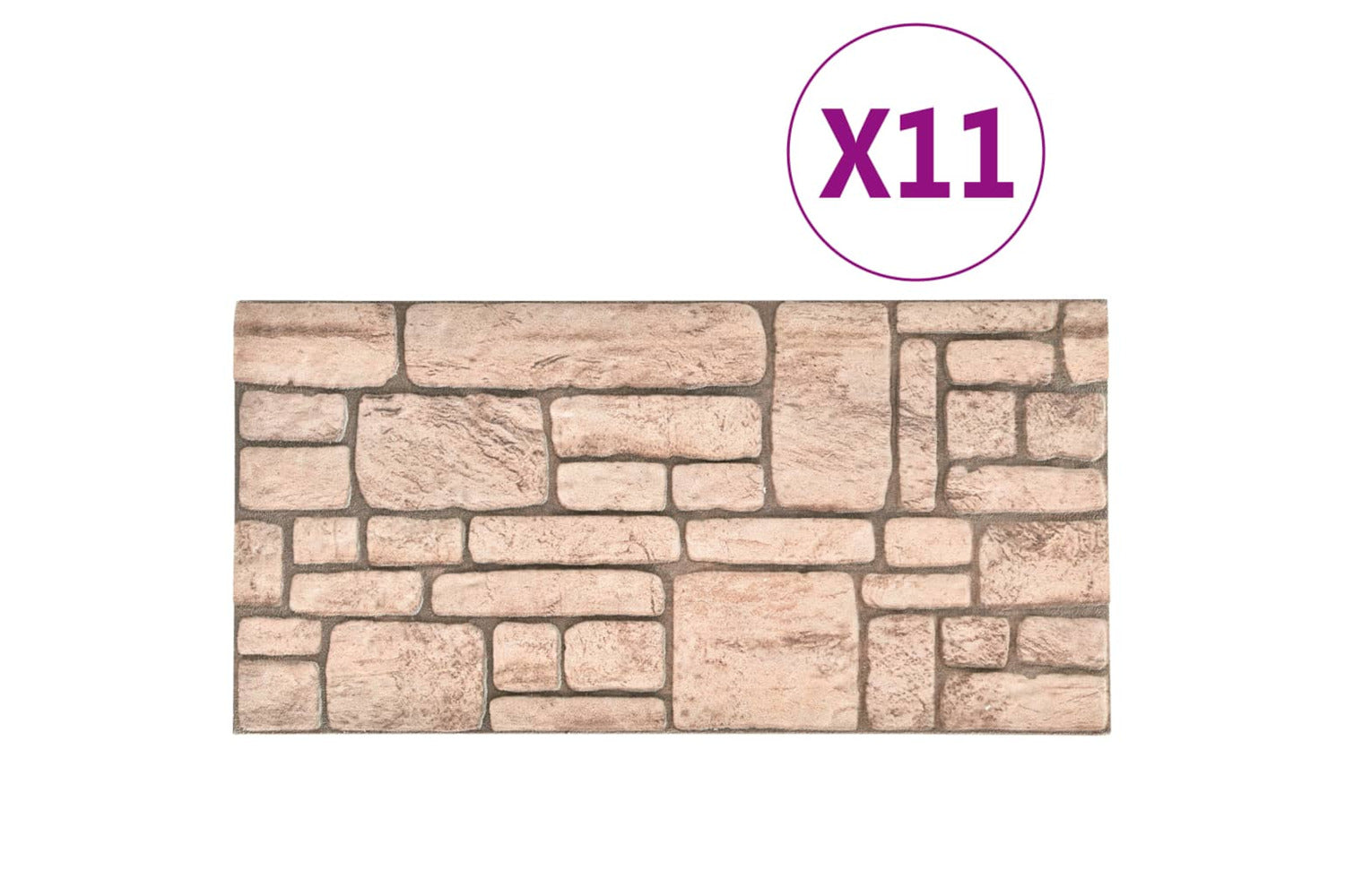vidaXL 147206 3d Wall Panels With Beige Brick Design 11 Pcs Eps-2