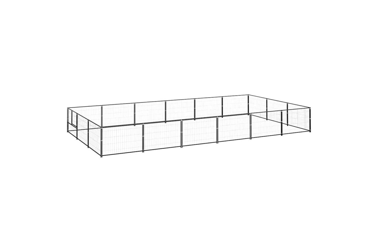 Vidaxl 3082130 Dog Kennel Black 18 M2 Steel