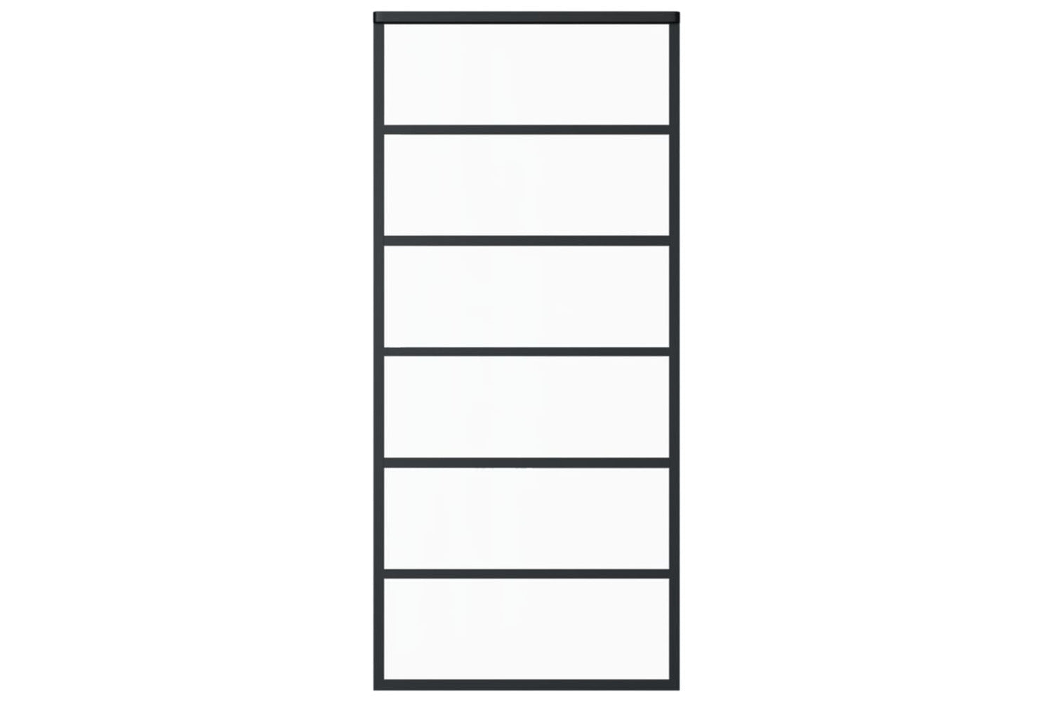 vidaXL 151015 Sliding Door Esg Glass And Aluminium 90x205cm Black-2